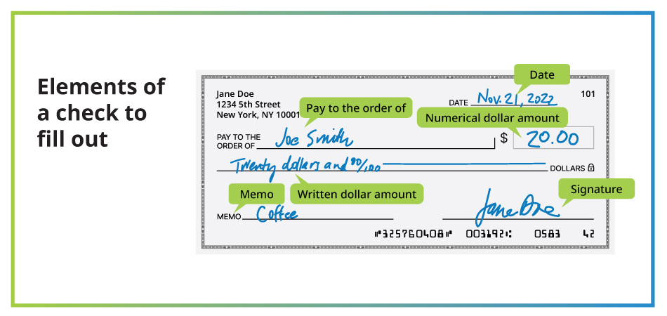 How to Write A Check: Fill Out A Check