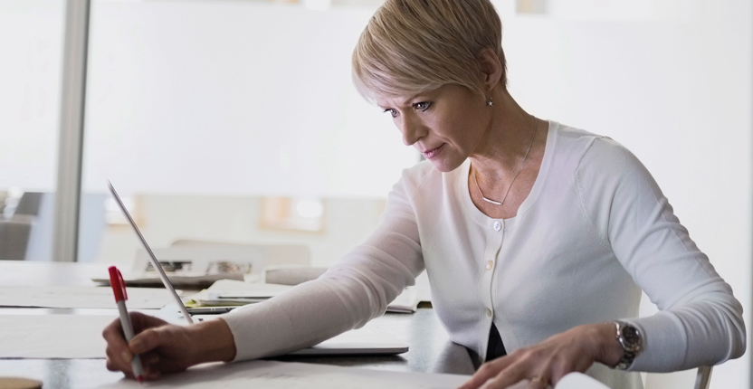 Lady at workplace