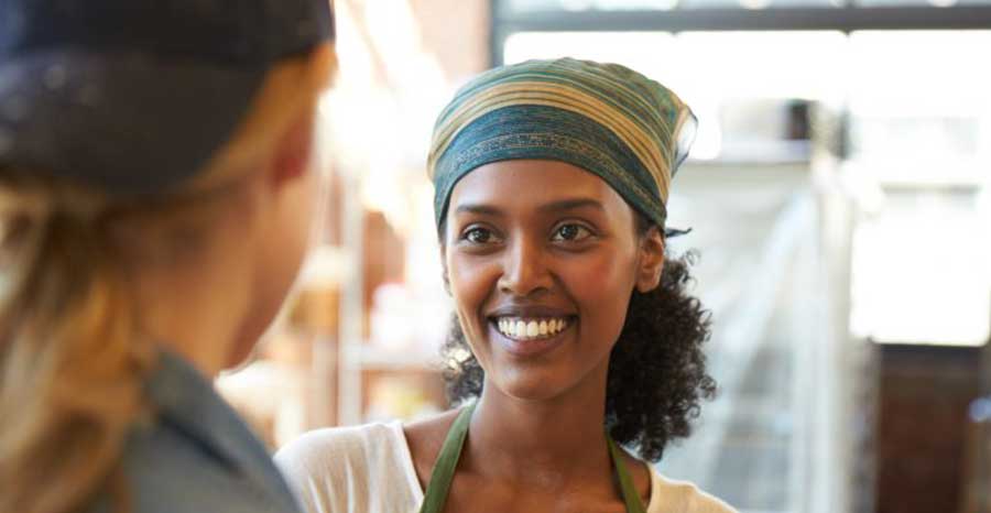 A happy women entrepreneur 