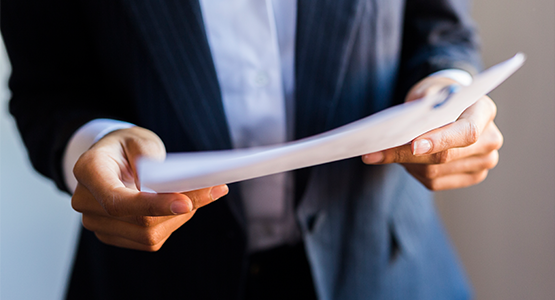 Man holding documents