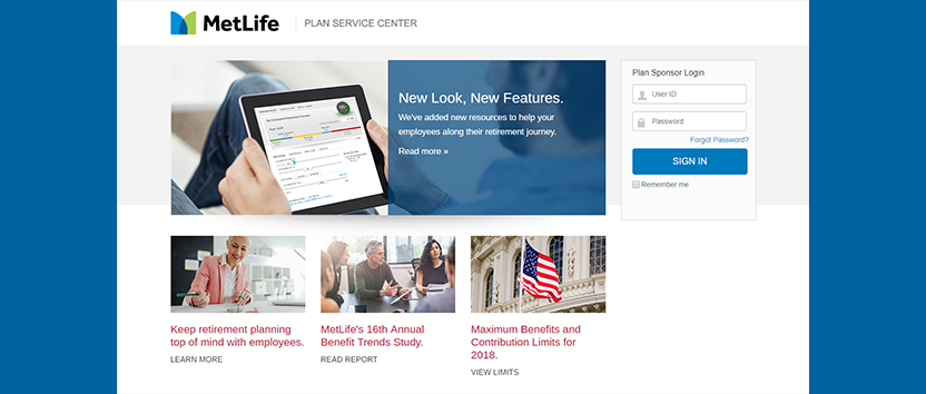Screenshot of PSC website