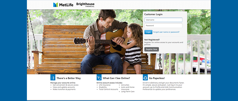 Screenshot of MetOnline homepage