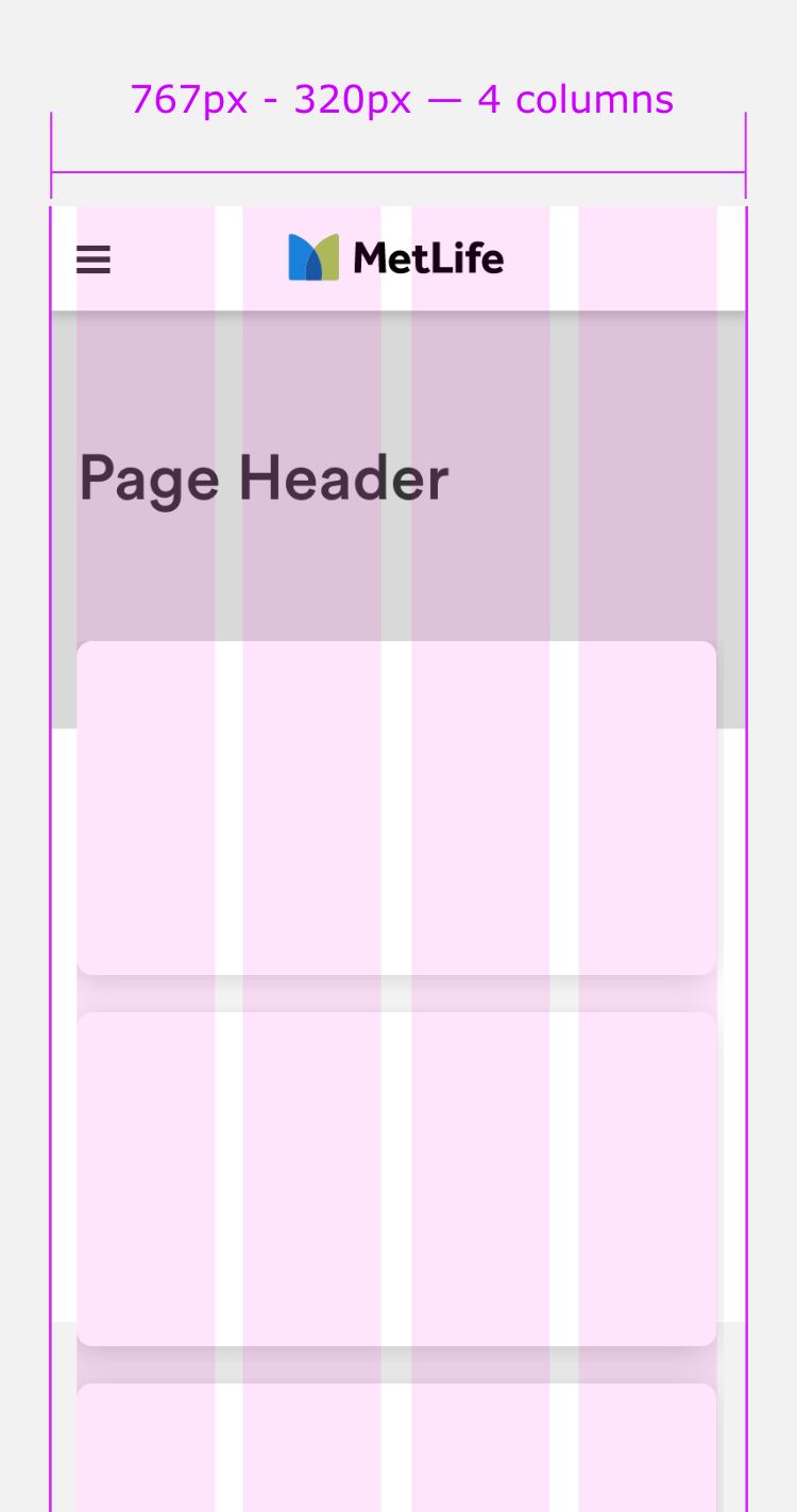 A diagram with grid lines for mobile.
